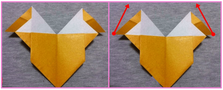 クリスマスオーナメント手作り折り紙　トナカイの折り方9